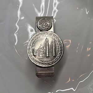 Alpaca Silver Money Clip with Engraved Design